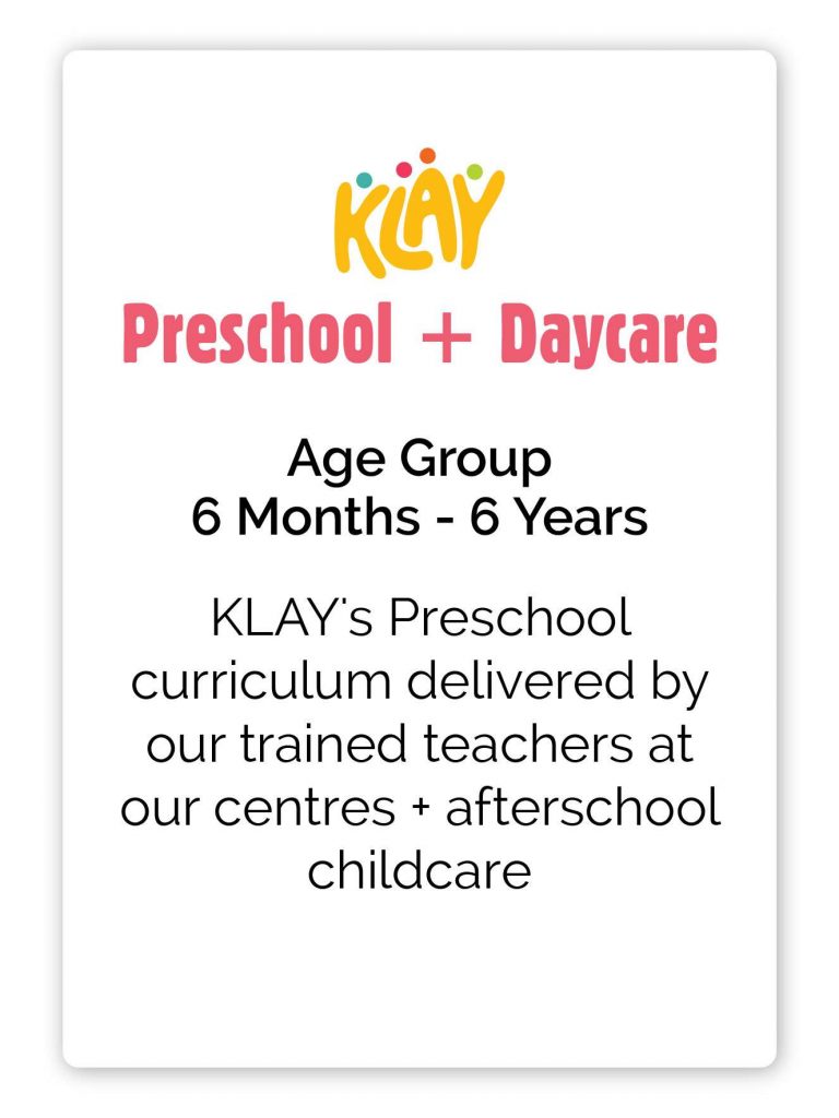 preschool daycare card